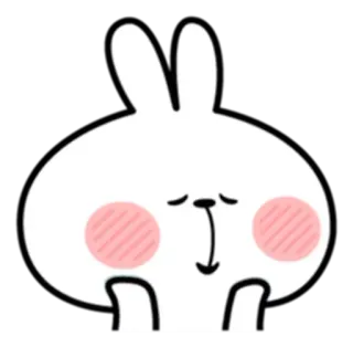 😚 bunny, cute, cartoon, animal, sticker, rabbit telegram sticker