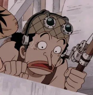 😲 Usopp One Piece Anime, One Piece, Usopp, takut, terkejut telegram sticker