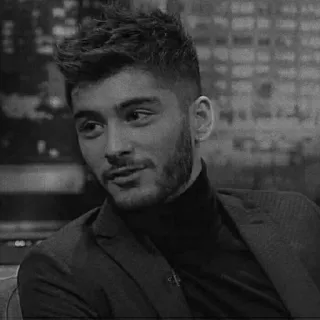 🖇 Zayn Malik 名人, 歌手, 肖像, 单色, 泽恩·马利克, 单向乐队 telegram sticker