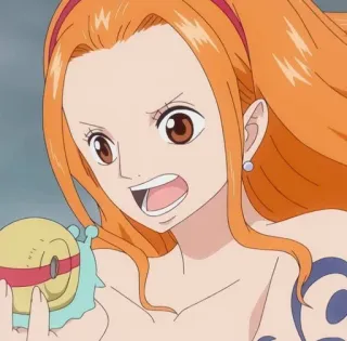 💵 Nami One Piece アニメ, ワンピース, ナミ, キャラクター, 海賊, 漫画, 女の子 whatsapp sticker