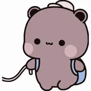 💌 медведь, милый, животное, мультик, рюкзак telegram sticker