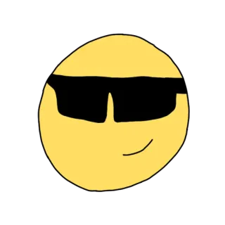 😎 Smiley, Emoji, Óculos de sol, Cool whatsapp sticker