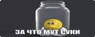🔇 ЗА ЧТО МУТ СУКИ Glas, Emoji, Traurig, Beleidigung whatsapp sticker