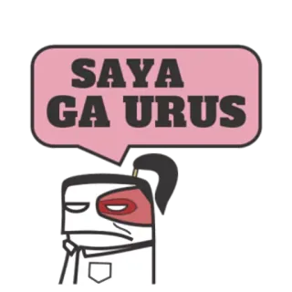 👎 SAYA GA URUS 인도네시아어, 문구, 만화, 표현 telegram sticker