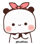 ☺️ FarsSticker Панда, Милый, Стикер, Мультфильм whatsapp sticker