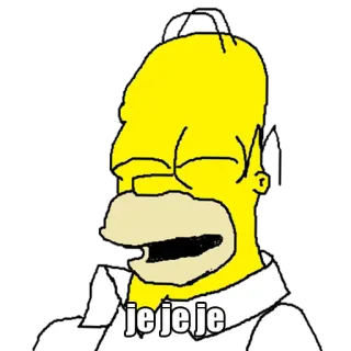 😄 Homer Simpson The Simpsons je je je simpsons, homer simpson, dessin animé, comédie, jejeje, rire, sticker telegram sticker