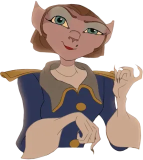 😏 animato, cartone animato, personaggio, fantasy, elfo, donna telegram sticker