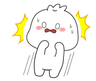 🌟 Dibujos animados, Lindo, Kawaii, Impactado, Sorprendido telegram sticker