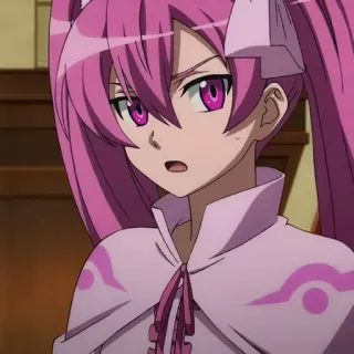 😠 Anime, Różowe włosy, Kucyki, Kobieta telegram sticker
