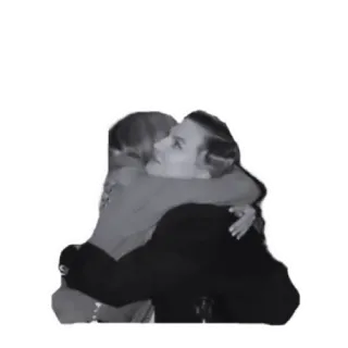 🤗 Umarmung, Freundschaft, Zuneigung, Schwarzweiß, Schwarz-Weiß telegram sticker