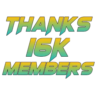 🙏 THANKS 16K MEMBERS thank you, followers, community, social media whatsapp sticker