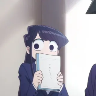 ☁️ Komi Shouko Komi Can't Communicate ごめんなさい Anime, Komi Can't Communicate, Komi Shouko, Tímida, Desculpa, Fofa, Uniforme escolar telegram sticker