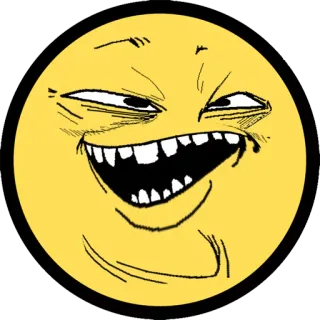😆 Meme, Trollface, Meme Internet, Drôle, Humour, Smiley telegram sticker