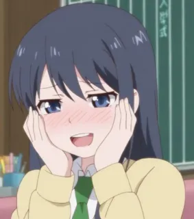 😨 Anime, Carino, Felice, Ragazza, Studentessa, Cartone animato telegram sticker