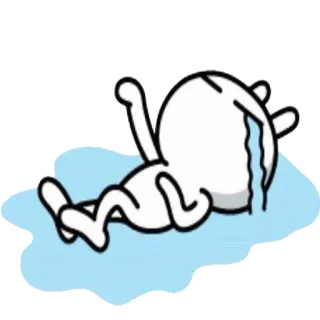 😭 llorando, triste, blanco, dibujos animados, lágrimas, emoción, angustiado telegram sticker