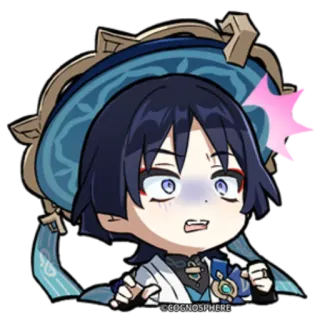 🤯 Scaramouche Genshin Impact อนิเมะ, สติกเกอร์, Genshin Impact, สคารามูช, ตัวละครวิดีโอเกม telegram sticker