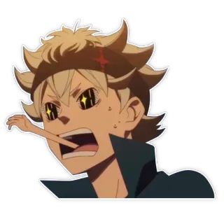 🤩 Asta Black Clover anime, manga, fantasy, magic, shonen telegram sticker