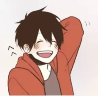 ☺️ feliz, sonrisa, dibujos animados, niño, alegre telegram sticker