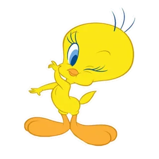 😜 Tweety Bird 트위티, 새, 만화, 워너 브라더스, 루니 툰, 캐릭터, 귀여운 telegram sticker