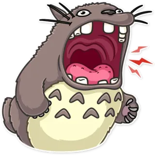😡 Totoro Cartoon, Anime, Schattig, Studio Ghibli telegram sticker
