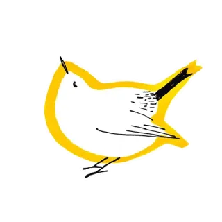 😒 птица, жёлтый, животное, милый, наклейка, иллюстрация telegram sticker
