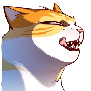 😈 kucing, meme, hewan, kucing, lucu, stiker telegram sticker