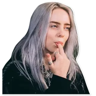 😙 Billie Eilish Билли Айлиш, певица, знаменитость, поп-звезда telegram sticker