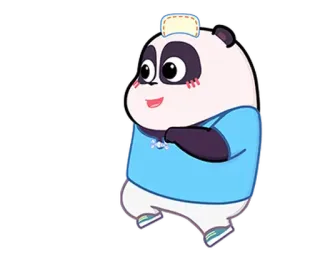 🐼 Panda, Dibujos animados, Lindo, Animal, Personaje whatsapp sticker