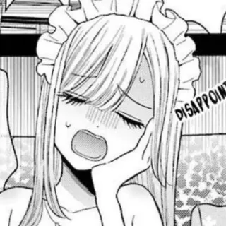 😑 DISAPPOINT Animé, Manga, Déçu(e), Serveuse, Triste, Mignon(ne), Fatigué(e) telegram sticker