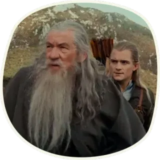 😏 Gandalf The Lord of the Rings 마법사, 엘프, 판타지, 동료, 중간계 telegram sticker