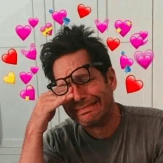 🥰 emotions, heart, love, sad, crying, feelings, tears telegram sticker
