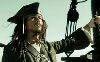 😎 Jack Sparrow Pirates of the Caribbean pirate, mer, capitaine, film, personnage whatsapp sticker