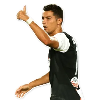 👍 Cristiano Ronaldo foot, football, athlète, pouce levé, joueur, Ronaldo whatsapp sticker