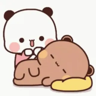 😂 mignon, ours, panda, dessin animé, amour, sommeil telegram sticker