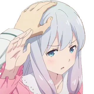 😕 Izumi Sagiri Eromanga Sensei Anime, Mangá, Garota, Fofa, Afago na cabeça, Izumi Sagiri telegram sticker
