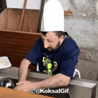 ๐ kok, koken, keuken, eten, persoon telegram sticker