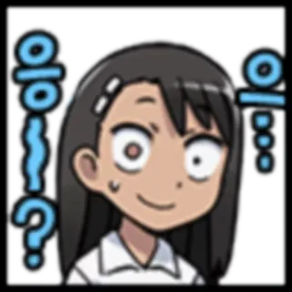 😳 Nagatoro Don't Toy With Me, Miss Nagatoro 응? Anime, Cartone animato, Domanda, Confuso, Nagatoro, Miss Nagatoro, Non prendermi in giro, Nagatoro telegram sticker