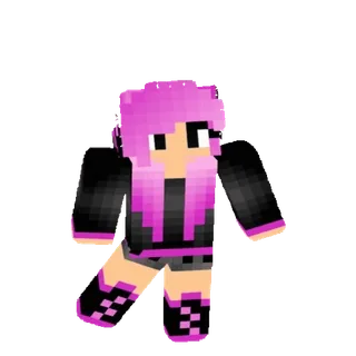 😈 Minecraft minecraft, jogo, rosa, avatar, menina, skin, gaming telegram sticker