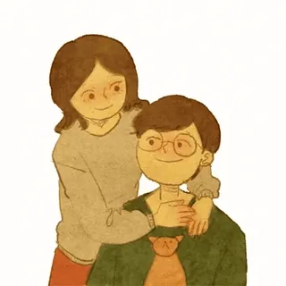 😘 cặp đôi, tình yêu, mối quan hệ, dễ thương, hình minh họa, hoạt hình telegram sticker