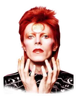 👐 David Bowie David Bowie, muzikant, zanger, Starman, Ziggy Stardust, glam rock telegram sticker