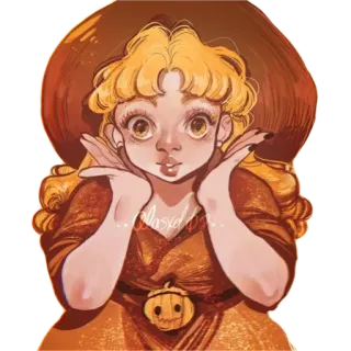 Magical Girls by @peach_artworld telegram stickers