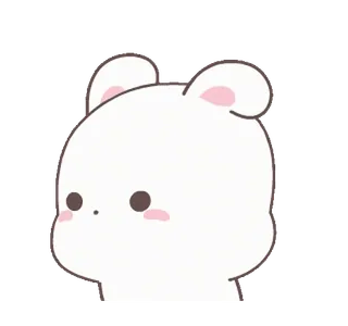 👀 Bär, niedlich, Cartoon, Sticker, Tier, weiß telegram sticker