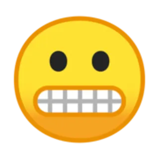 😬 emoji, expression, angry, nervous, yellow telegram sticker
