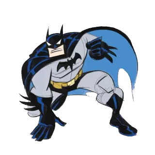 😕 Batman Batman, DC Comics, superhéroe, dibujos animados, Gotham, vigilante, detective, capa telegram sticker