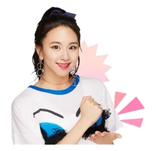 ✊ mulher, coreana, idol, cantora, pessoa, retrato, sorriso, asiática whatsapp sticker
