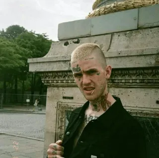 🤨 Lil Peep Lil Peep, Рэпер, Музыкант, Певец, Портрет, Эмо рэп telegram sticker