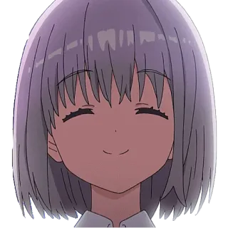 😆 Anime, Mädchen, Süß, Charakter, Lächelnd, Fröhlich telegram sticker