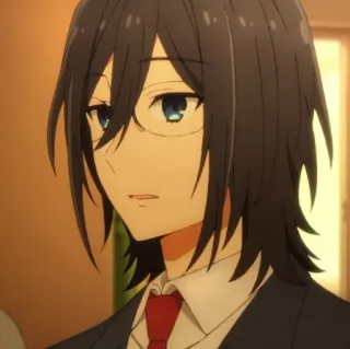 🪁 Izumi Miyamura Horimiya Anime, Manga, Personaje, Gafas, Uniforme escolar telegram sticker