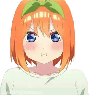 🍊 Yotsuba Nakano The Quintessential Quintuplets Anime, Imut, Gadis, Yotsuba Nakano, Quintessential Quintuplets, Stiker telegram sticker