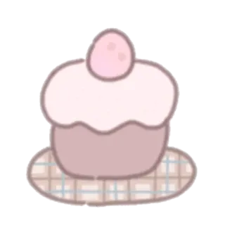 🧁 cupcake, dessert, rose, sucré, nourriture, friandise telegram sticker